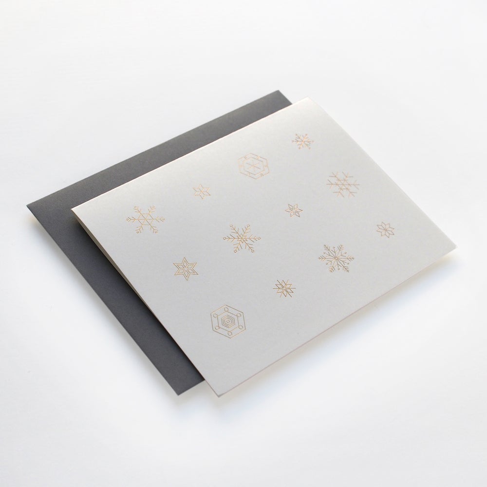 Image of Snowflake Card in Gold, Single Card