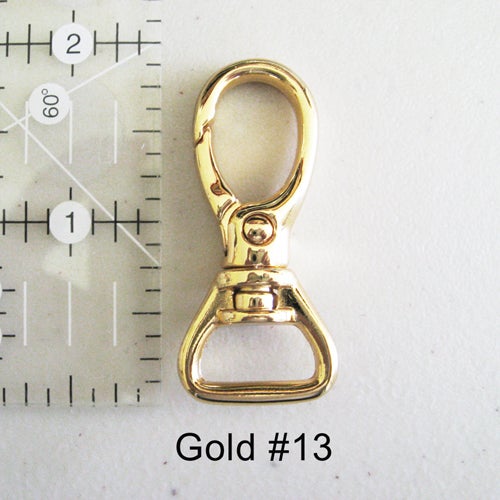 Leather Purse Strap Extender - .5&quot; (inch) Wide - Gold #13 Swivel Hook - Choice of Color & Length ...