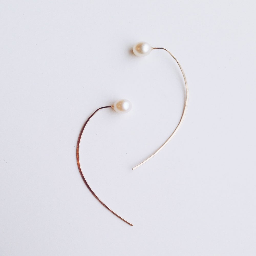 Image of Pearl Scythe Earrings