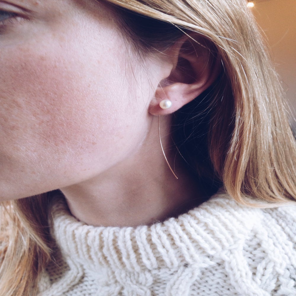 Image of Pearl Scythe Earrings