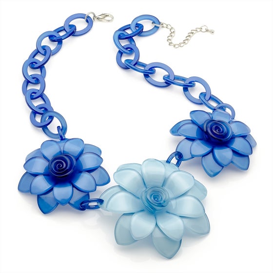 Image of  Acrylic Flower Statement Necklaces